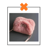 Crossbody tasje fluffy fraise